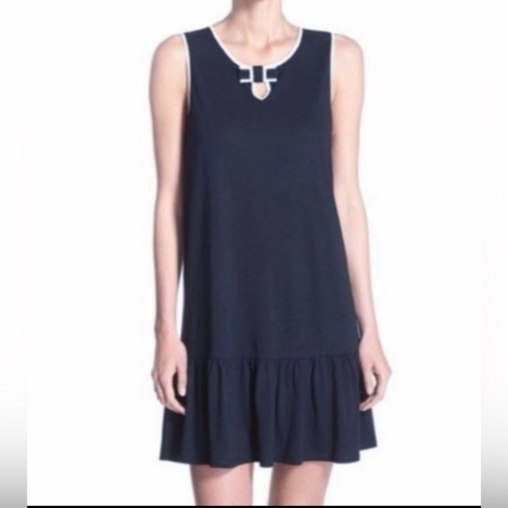 Kate Spade DREAM A LITTLE DREAM Navy Blue Ruffle Hem Lounge Pajama Size M